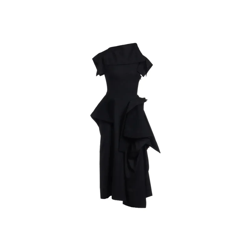 Yohji Yamamoto Asymmetric Maxi Dress-0