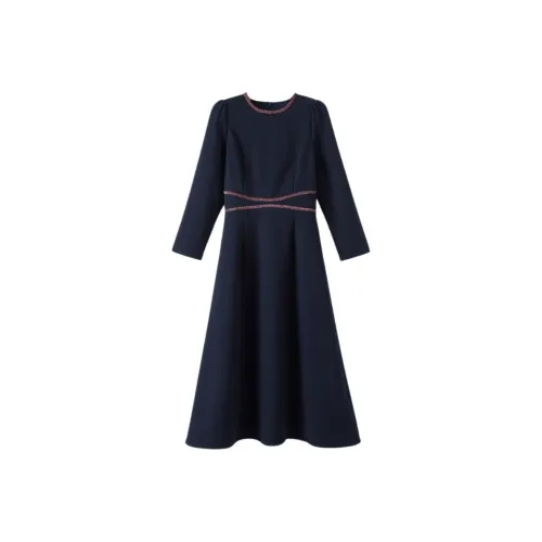 Late White Dress Women's Dark Blue
