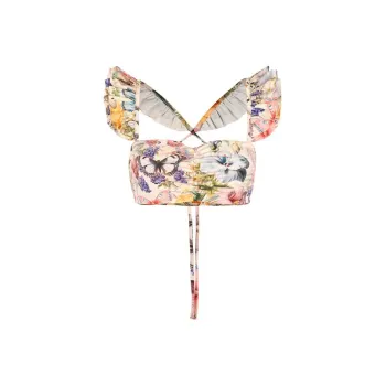 Selkie Collection SS24 Casual Suit Women's Apricot Base Floral Butterfly Herbal