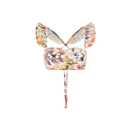 Selkie Collection SS24 Casual Suit Women's Apricot Base Floral Butterfly Herbal