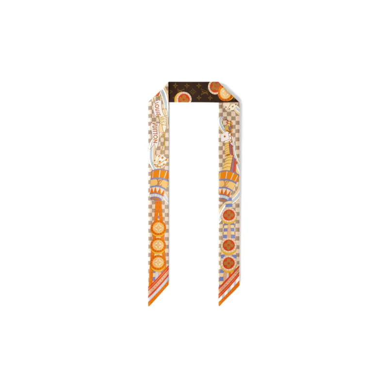 LOUIS VUITTON Mulberry Silk Hair Bands Women's Brown-0