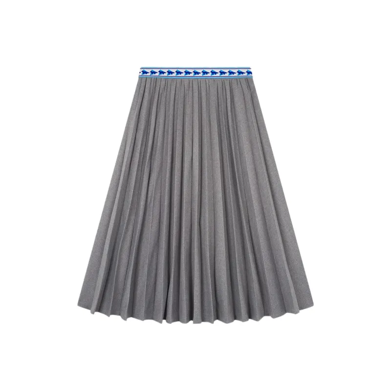Maison Kitsune x And Wander Casual Long Skirt Women's Gray-0