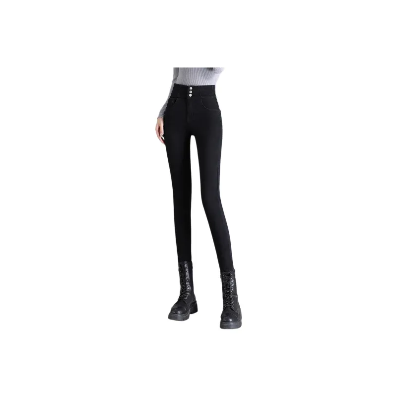 Mo Han Yi Mei Jeans Women's Black-0