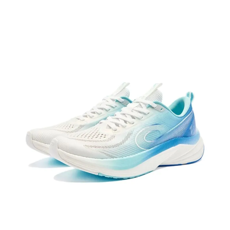 QIAODAN Speed 3LITE Running Shoes Men Low Top Jordan White Bay Blue-1