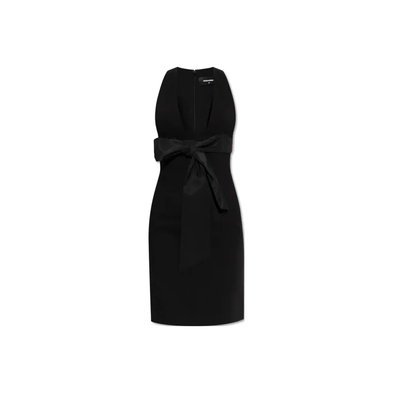 DSQUARED 2 Bow Embellished Sleeveless Mini Dress-0