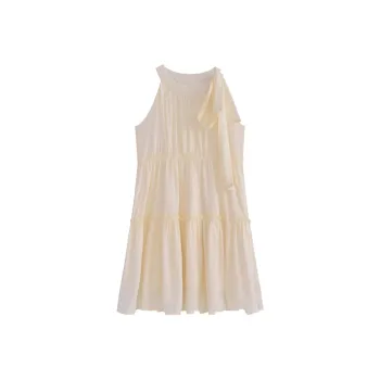 MIMOSA CHUR Sleeveless Dress Women's Cream Beige