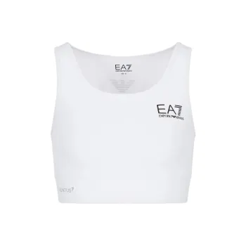 EMPORIO ARMANI Logo Printed Square Neck Sports Bra