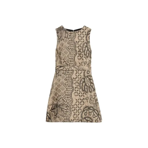 SCANLAN THEODORE Floral Weave Mini Dress Sleeveless Dress Women's Brush/Brushes