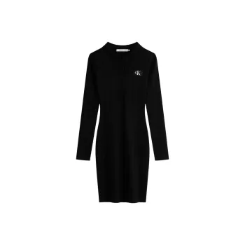CALVIN KLEIN Long Sleeved Dresses Women's Space Black