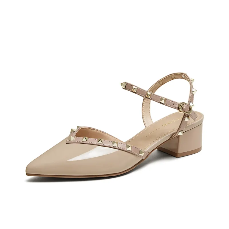 PT'SON Chunky Heel High Heels Women's-5