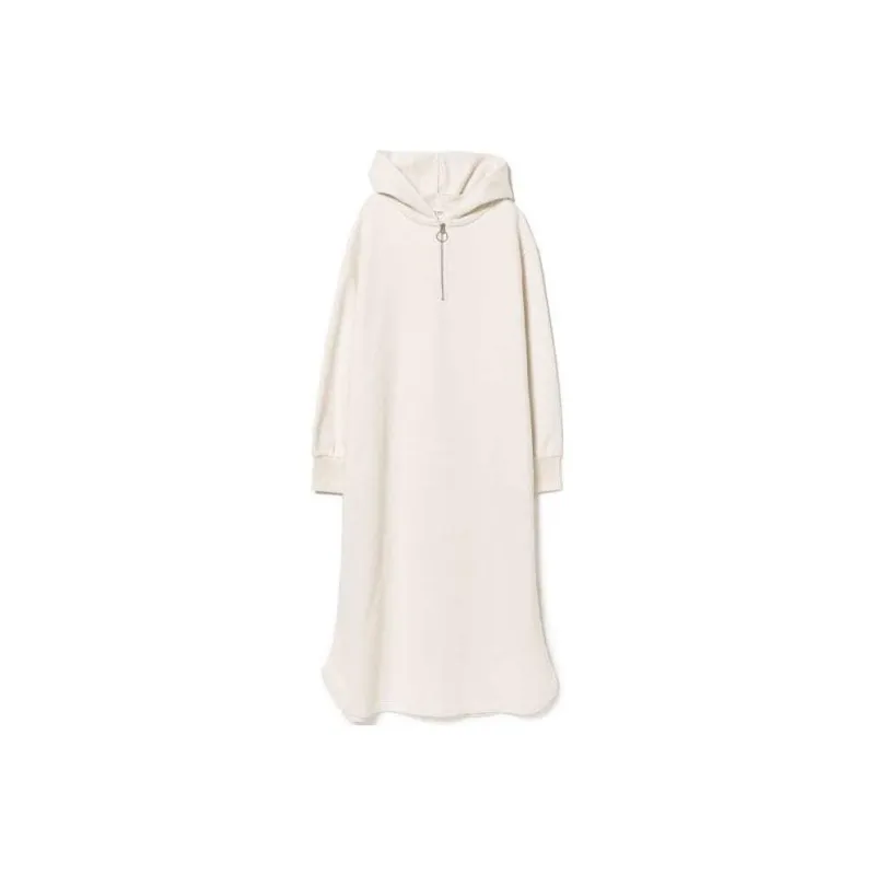 Beams Long Sleeved Dress Women's White-0