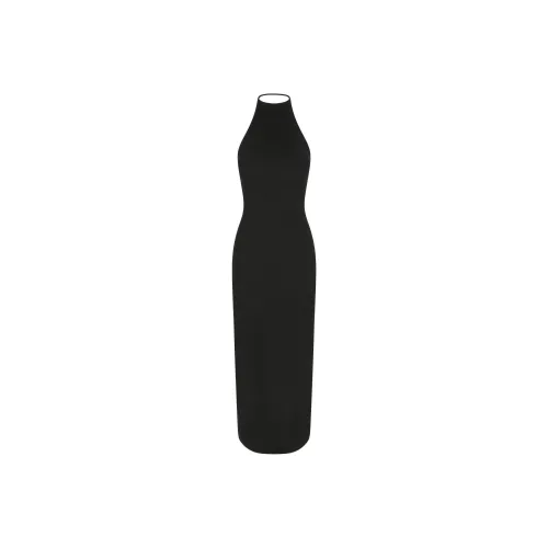 SKIMS SS25 SKIMS CLOUD Cloud Collection HALTER LONG DRESS Sleeveless Dress Women's ONYX/Onyx