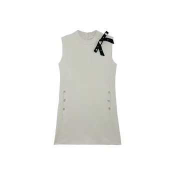 Icicofficial Sleeveless Dress Women's Ecru
