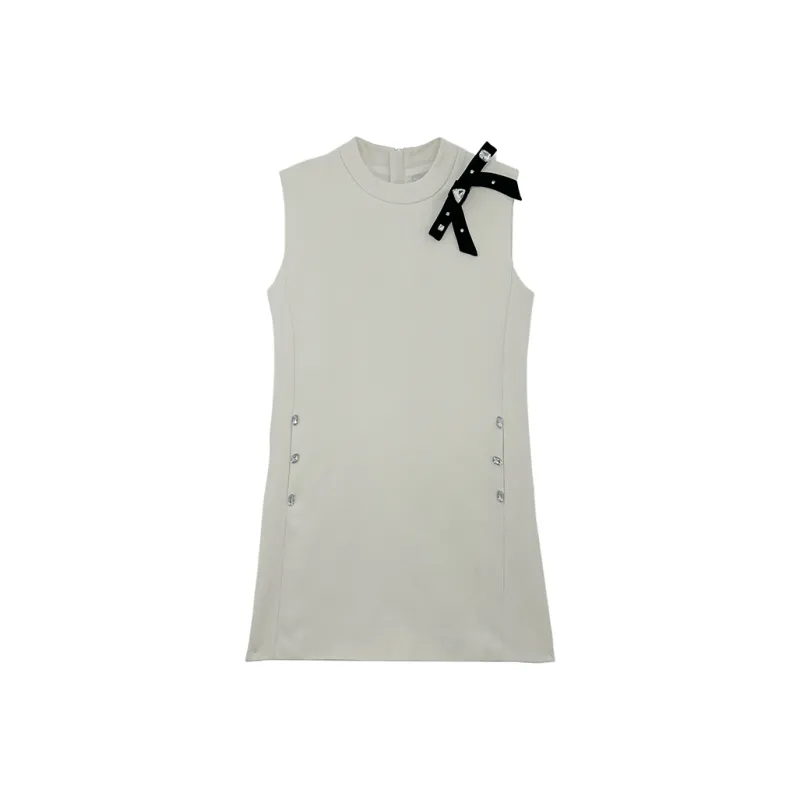 Icicofficial Sleeveless Dress Women's Ecru-0