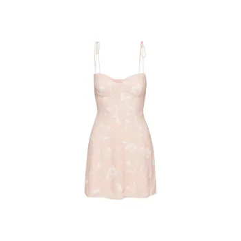 ARITZIA Wilfred Fable Dress Slip Dresses Women's Coral Blush Light Birch Wood Color Print