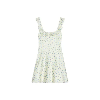 ZARA Slip Dress Women's Nude/Blue