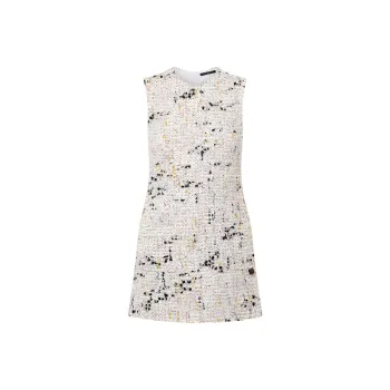 LOUIS VUITTON Bouclette Tweed A line Dress