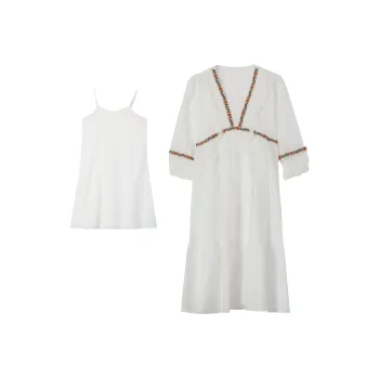 IQC Skirt Set Women's Apricot White