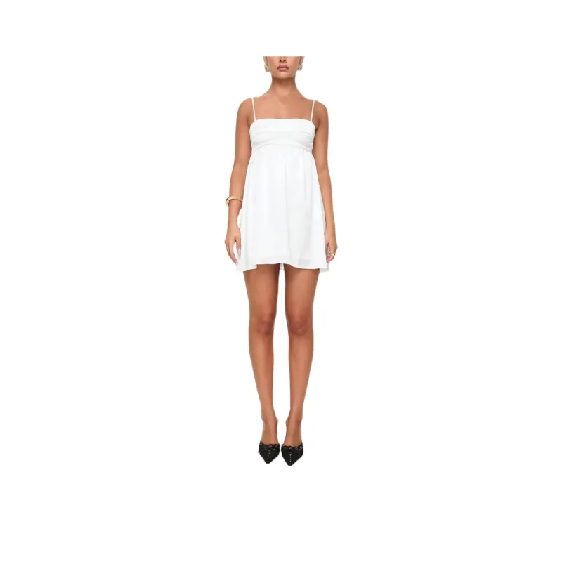 PRINCESS POLLY Ortega Mini Dress Slip Dresses Women's WHITE/White-0