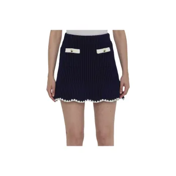 Self-portrait Crochet Knitted Mini Skirt
