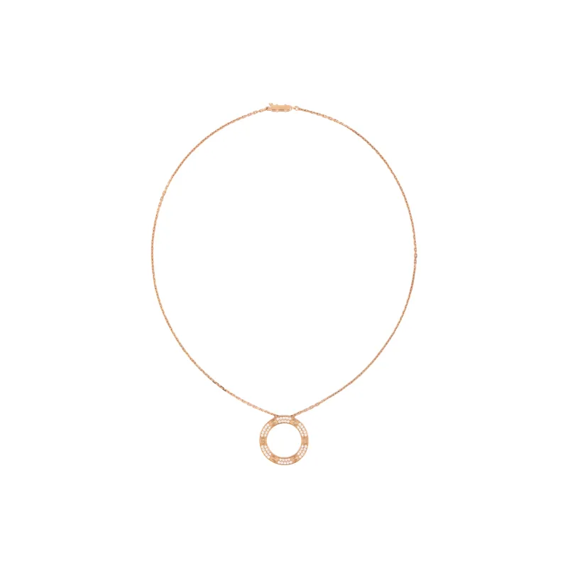CARTIER Love Necklace Collection 18K Rose Gold Necklaces Women's-0