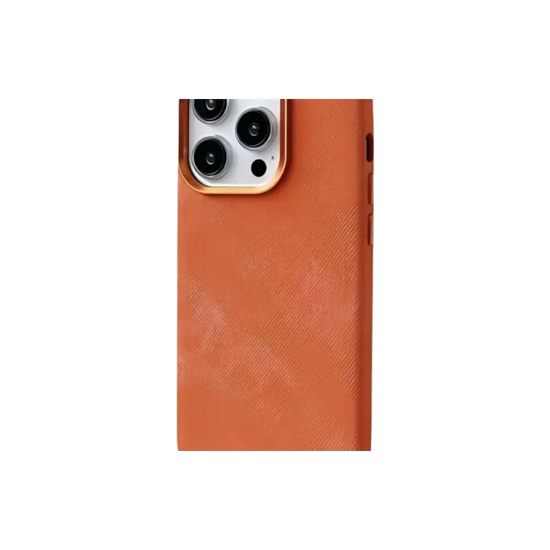 Sopi Leather Material Solid Color Fiber Magnetic Phone Cases Compatible With IPhone 16/15 Pro Max/Apple 13/14 Pro/Max-1