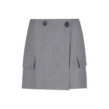 ARMANI EXCHANGE Casual Short Skirts Women's Gray Blue