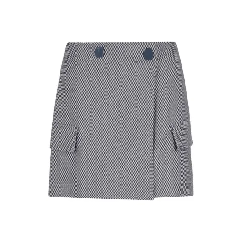 ARMANI EXCHANGE Casual Short Skirts Women's Gray Blue