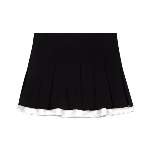 Maje Pleated Dual material Skort