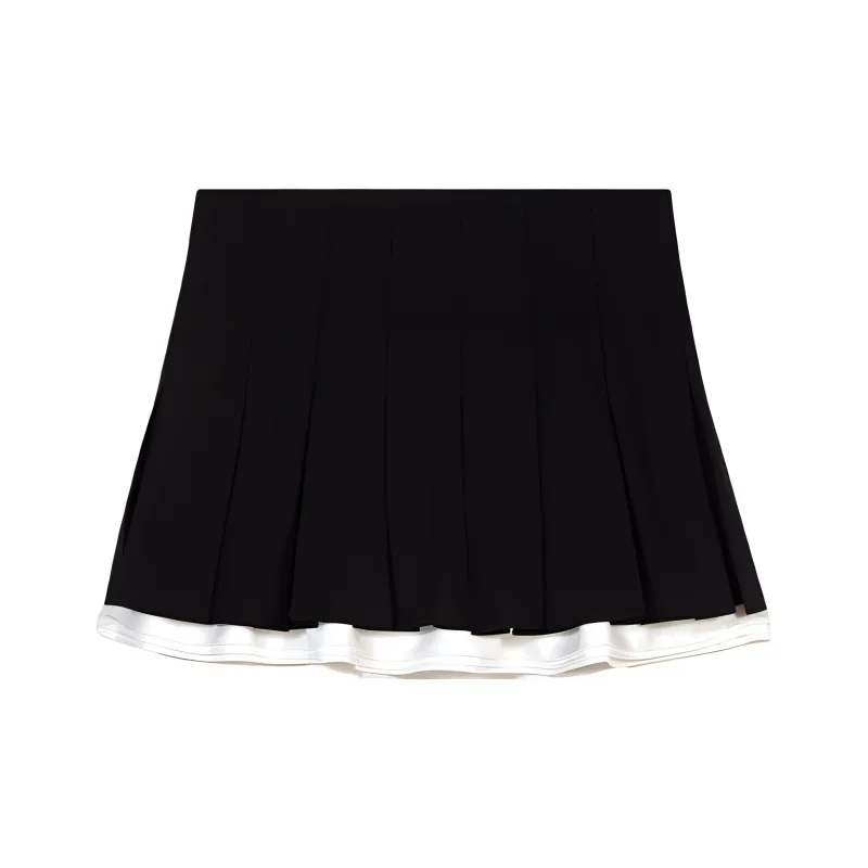 Maje Pleated Dual material Skort-0