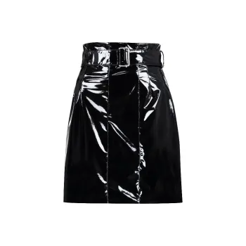 PHILOSOPHY DI LORENZO SERAFINI Faux leather Mini Skirt
