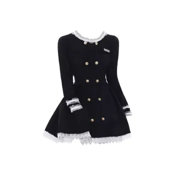 Lookinto Long Sleeved Dress Women's Black