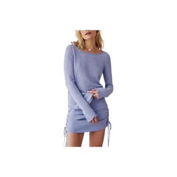 FREE PEOPLE Cabo Sweater Skirt Set Skirt Set Women's Blue Heron
