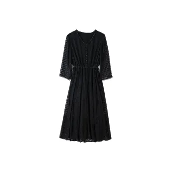 To The West Long Sleeved Dresses Women's Black