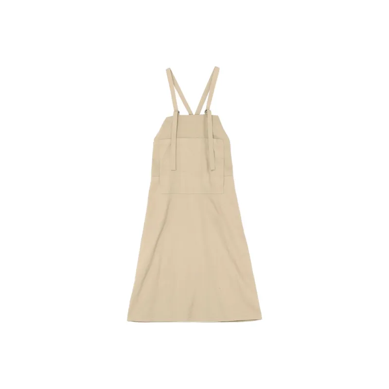 Yohji Yamamoto Sleeveless Dress Women's Light Umber-0