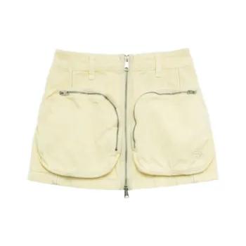 DIESEL Casual Short Skirts Women's Beige Yellow