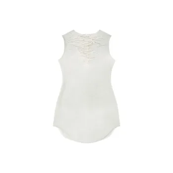 DIESEL D Yasmi Distressed Fringed Neckline Mini Dress