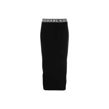 MICHAEL MICHAEL KORS Logo Tape Stretch Midi Skirt