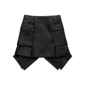 Sacai X CLOT Sacai Co-brand Casual Short Skirts Women's Black