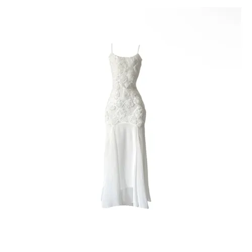 SECFLY OFFICIAL Slip Dress Women's White