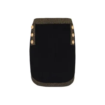BALMAIN Button embellished Knitted Miniskirt