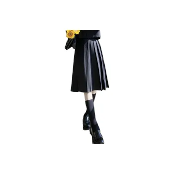 SHENBEI JK Casual Long Skirts Women's Black Maxi Dress & Skirt
