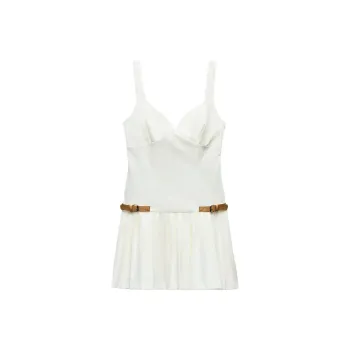 ZARA Sleeveless Dress Women's White
