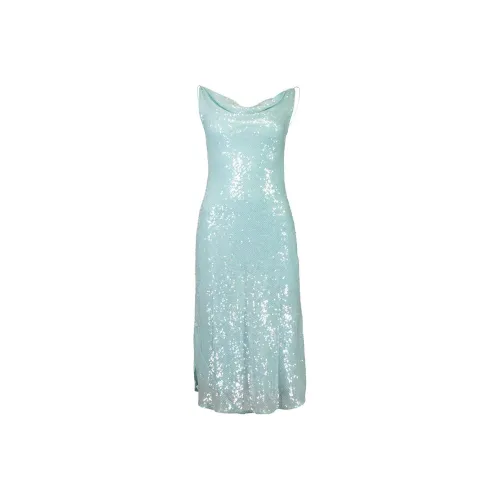 LAPOINTE Sequined Cowl neck Midi Dress