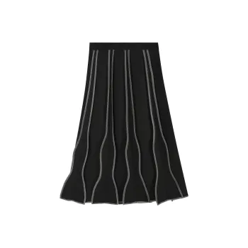 BIENKIMIIYE Casual Long Skirts Women's Black