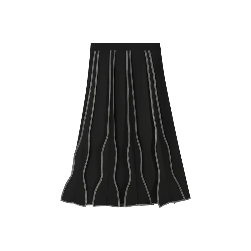 BIENKIMIIYE Casual Long Skirts Women's Black-0