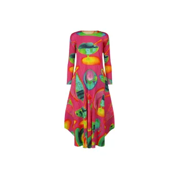 PLEATS PLEASE ISSEY MIYAKE Long Sleeved Dresses Women's Red