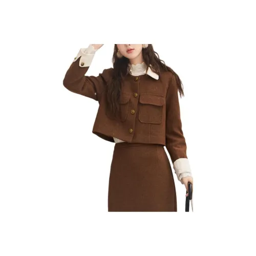 MISHOW Skirt Clothing Sets Women's Coffee