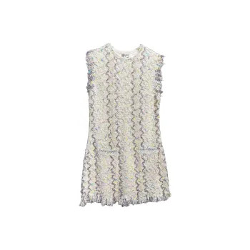 CHANEL 22P Spring Collection Sleeveless Dress Women's White