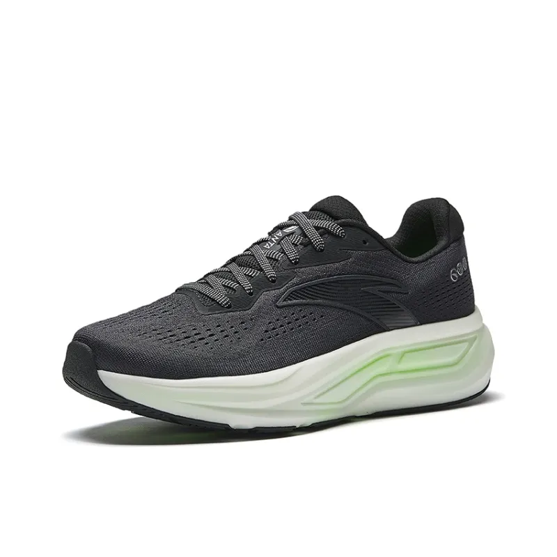Anta Shock Absorbers Rebound Low Top Casual Running Shoes Men's Basic Black-1